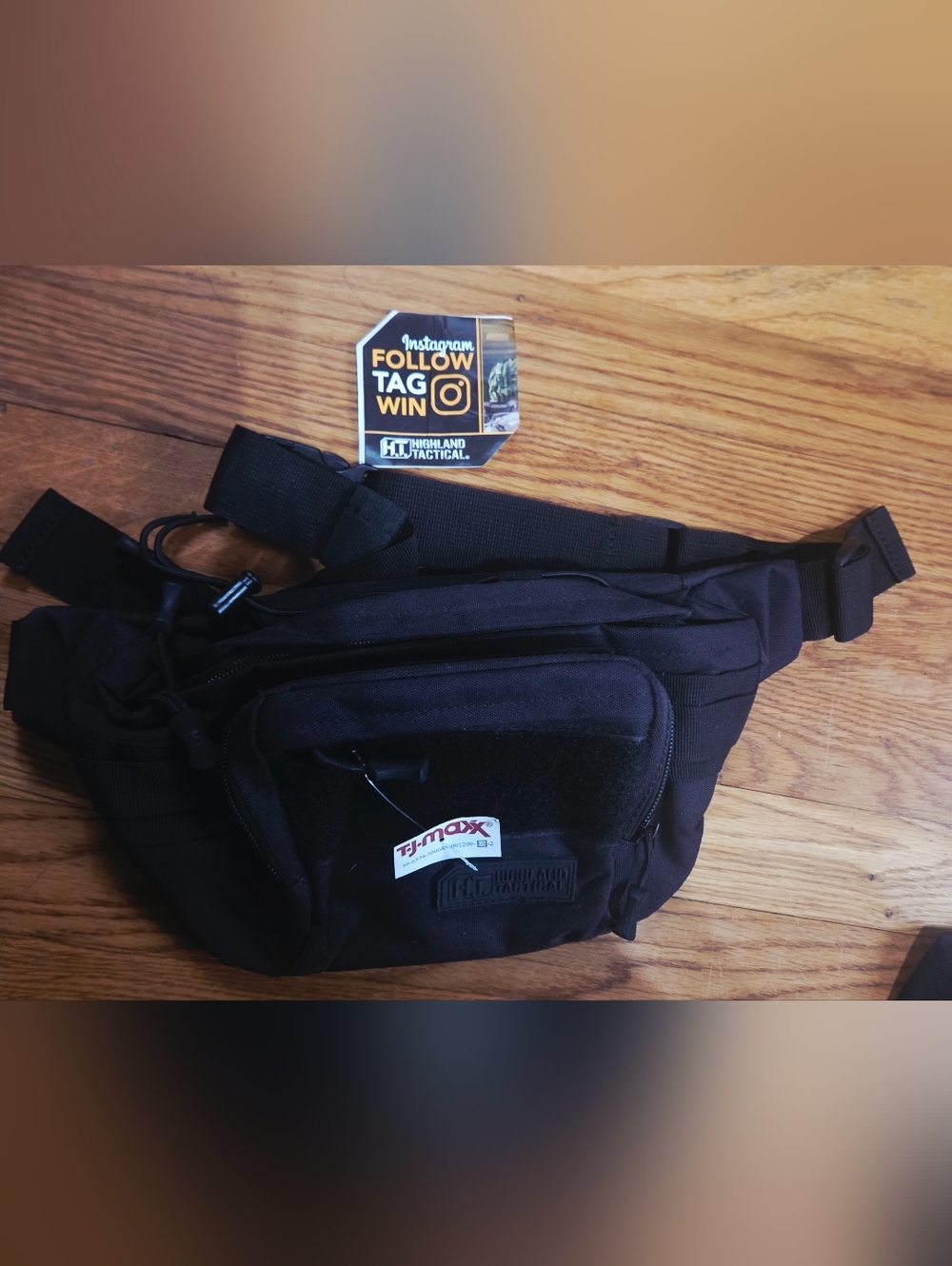 Tactical Black Waist Pack - Compact Men’s Belt Bag NWT